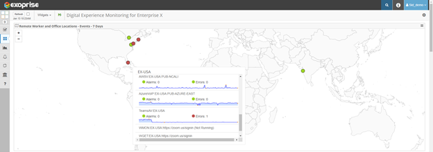 View Microsoft 365 (Teams) or SaaS service status in map