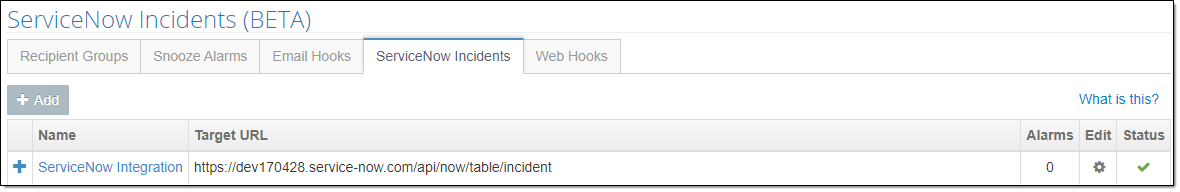 Create your ServiceNow Incident Integration