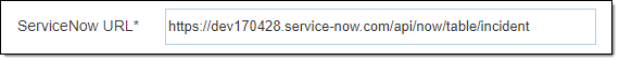 Your ServiceNow Incident URL