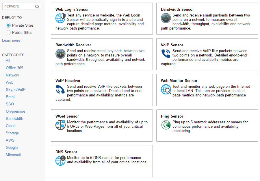 CloudReady Network Sensors