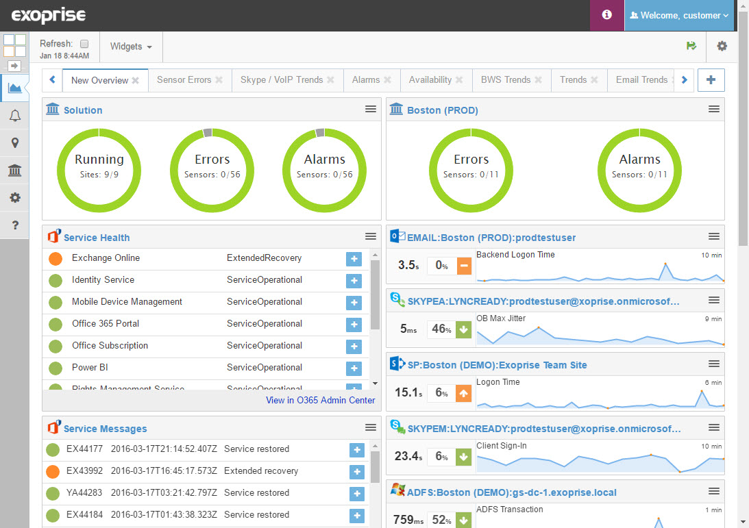 Monitor Web Pages, Office 365, and SaaS Applications From One Dashboard