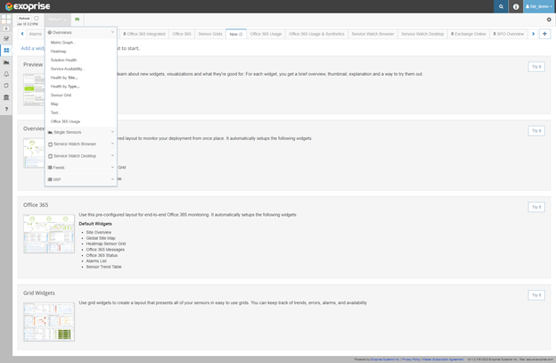 creating custom dashboard layouts in exoprise