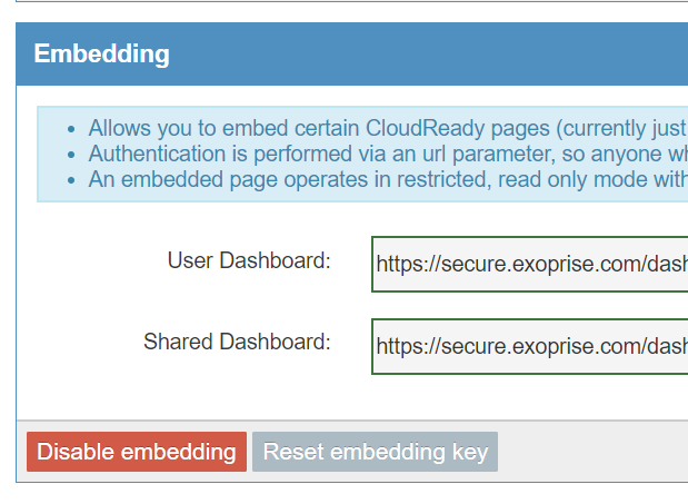 Embedding Dashboards Setup Embedding Dashboards Setup