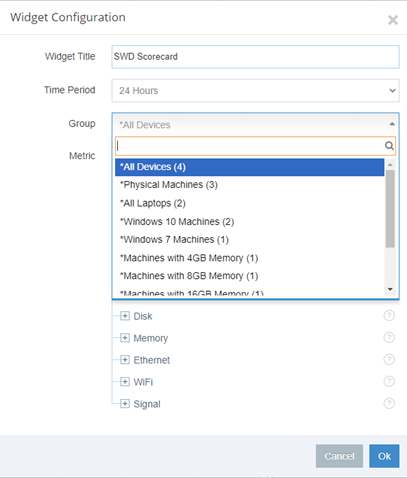 device groups for endpoint monitoring