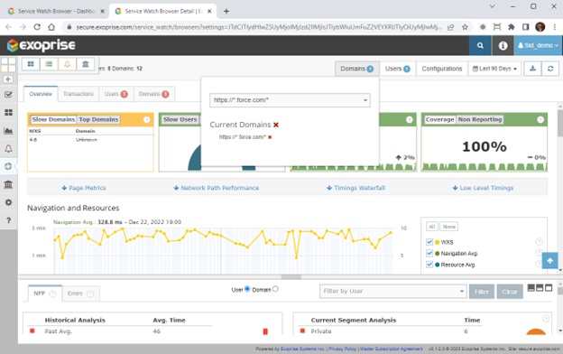 exoprise slow domain diagnosis