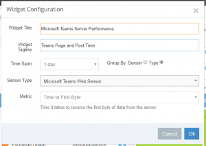 Scorecard Configuration Aggregate MS Teams Server Performance