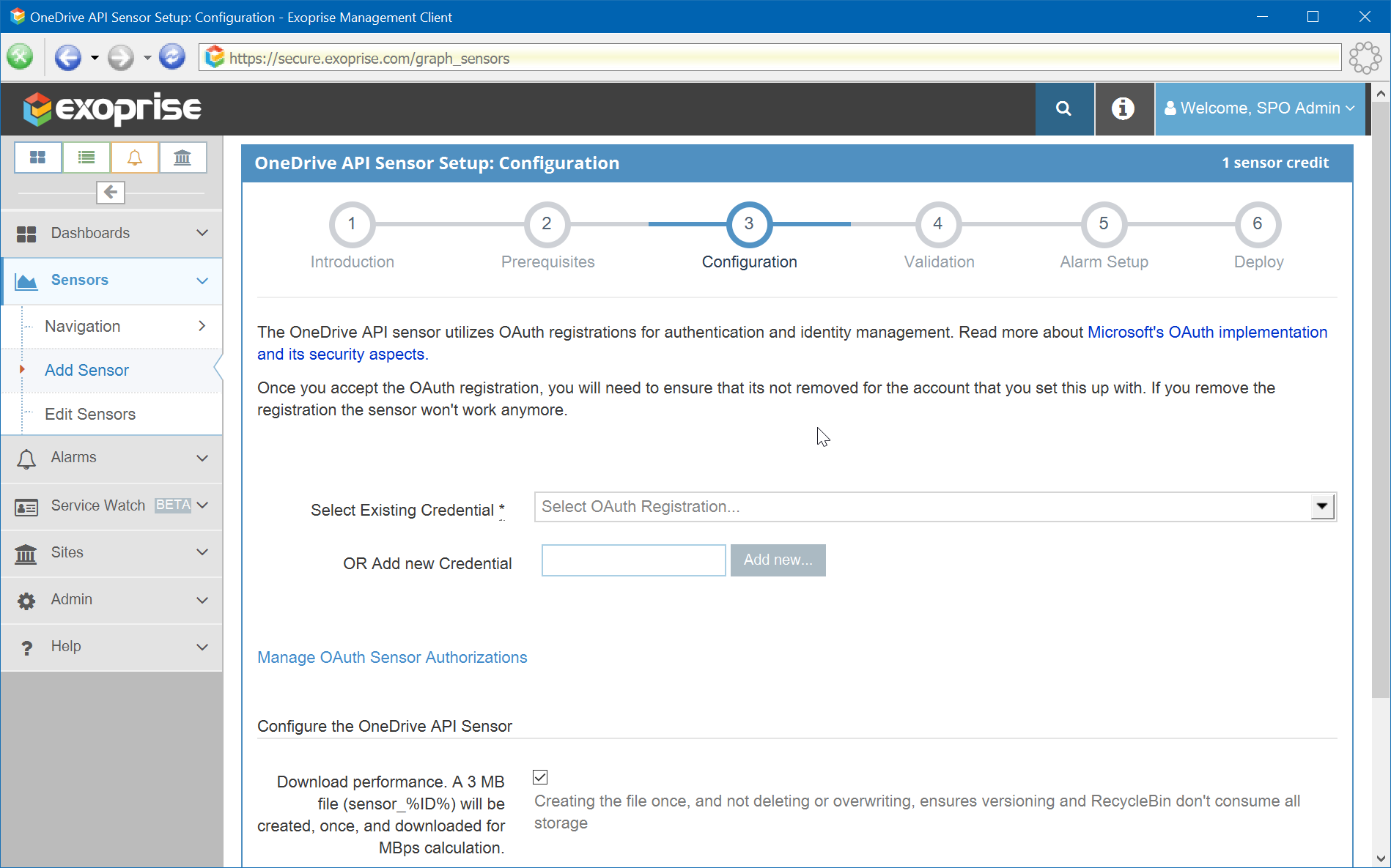 Create OAuthorization or Centrally Manage