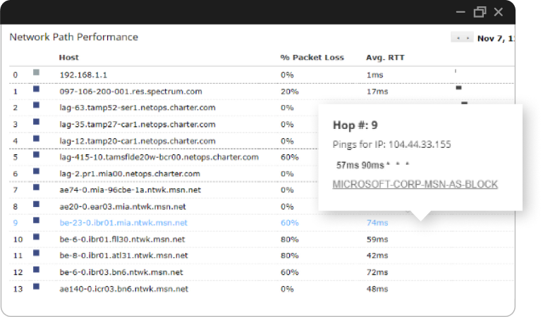 Network Path Performance to Azure Virtual Desktop