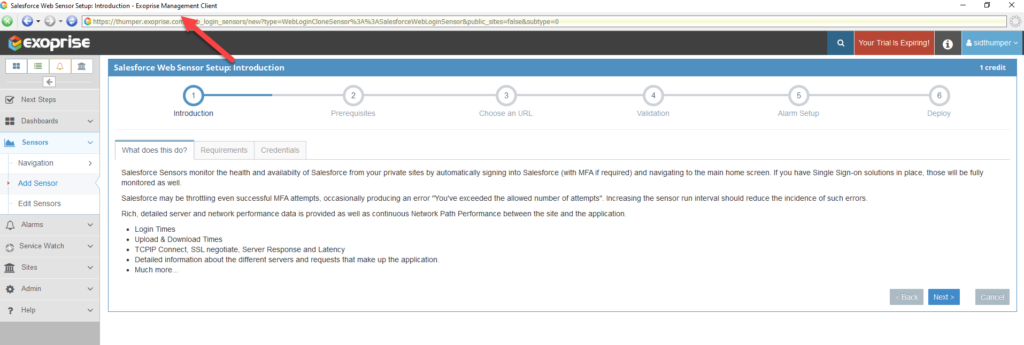 Salesforce Multi Factor Authentication sensor deployment