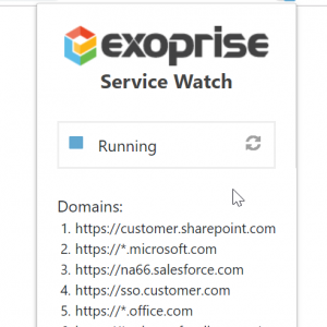 Service Watch Visible Browser Popup