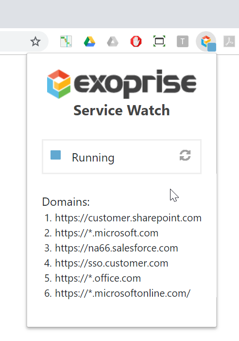 Service Watch Visible Browser Popup