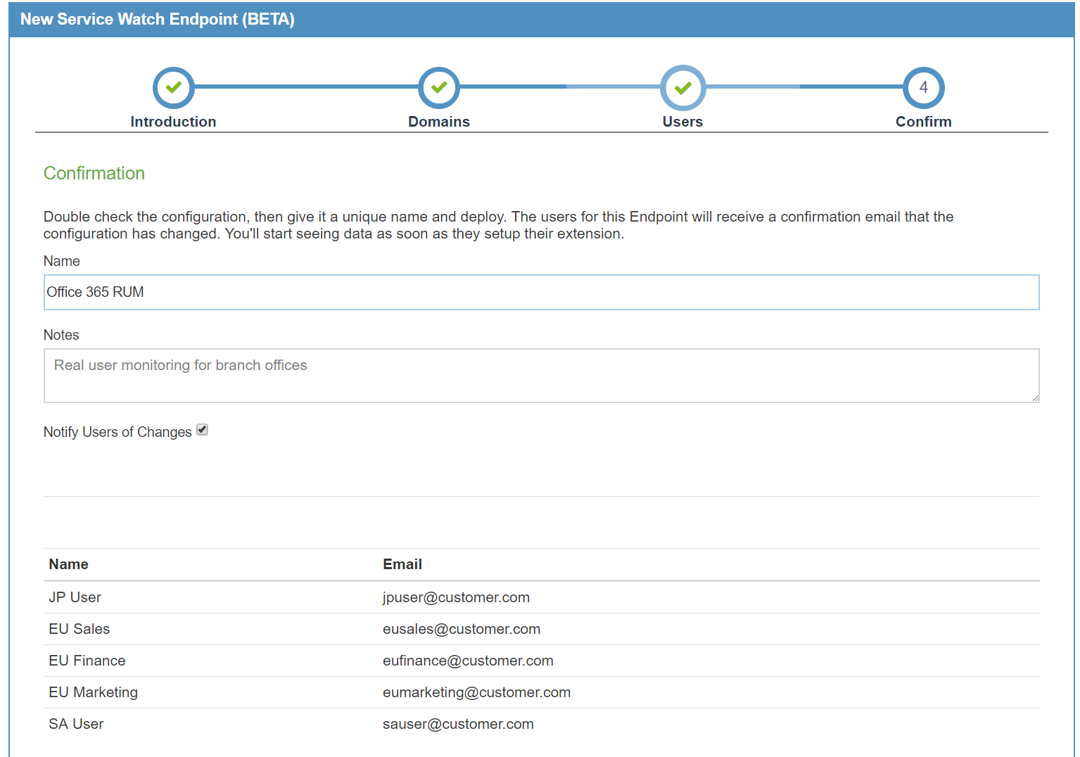 Finalize the configuration