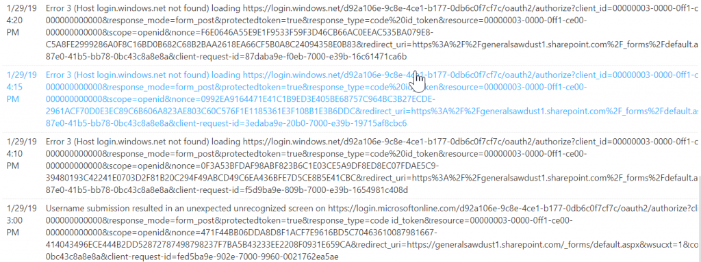 SharePoint Federated DNS Outage