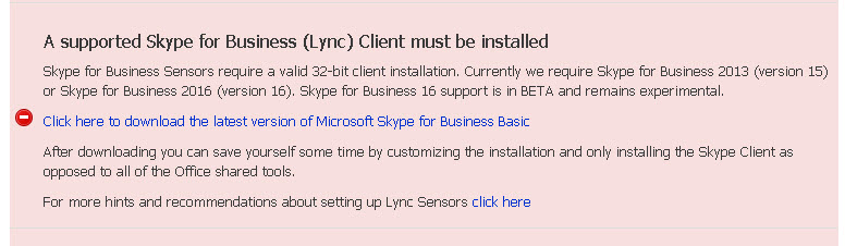 Skype for Business 16 Now Supported